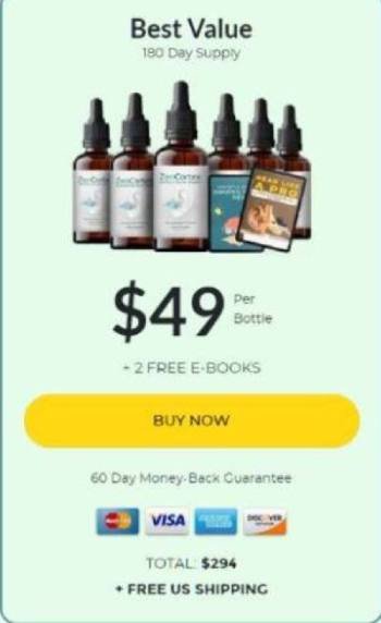 ZenCortex 6-bottle bundle price showing savings and free eBooks for hearing and cognitive support