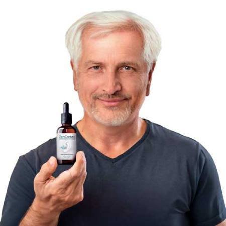 Verified ZenCortex customer review praising natural hearing support and cognitive benefits